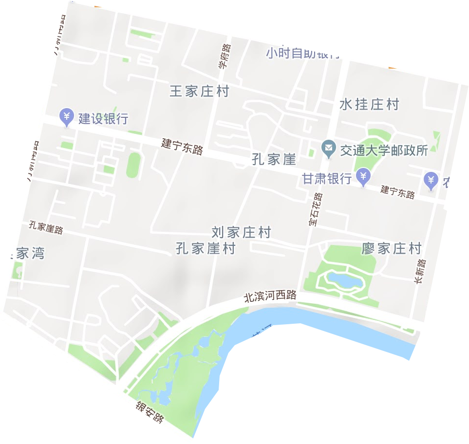 孔家崖街道地形地图