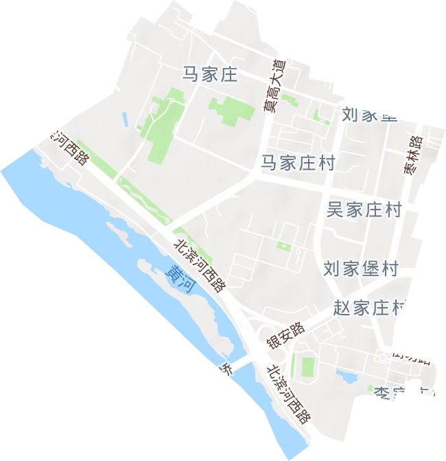 刘家堡街道地形地图