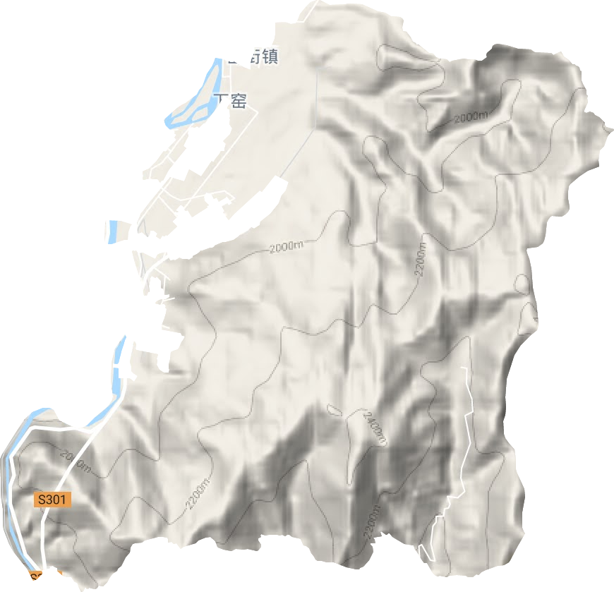 矿区街道地形地图