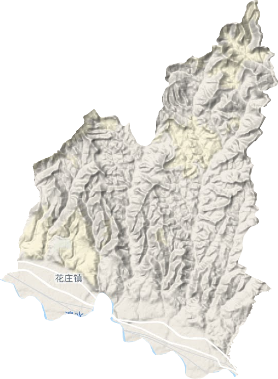 花庄镇地形地图