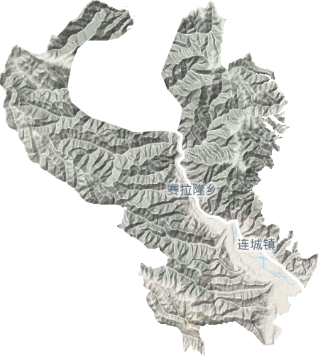 连城镇地形地图