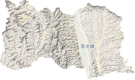 苦水镇地形地图
