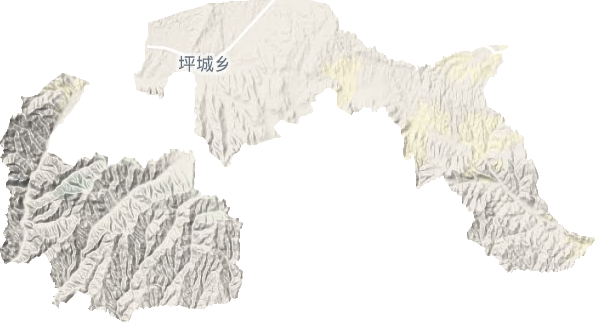 坪城乡地形地图