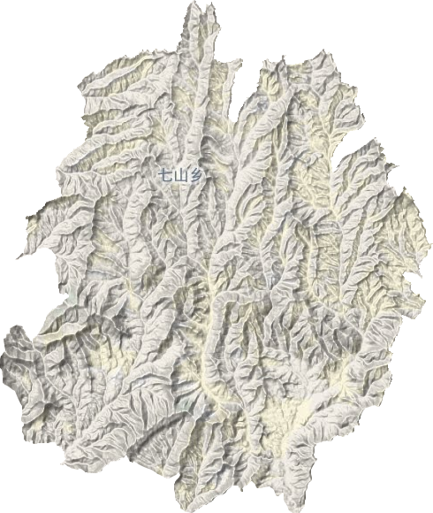 七山乡地形地图
