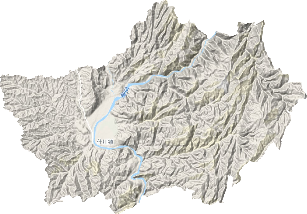 什川镇地形地图