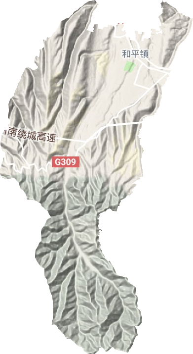 和平镇地形地图