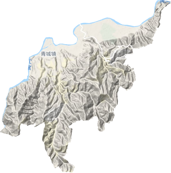 青城镇地形地图