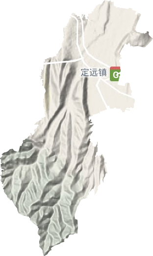 定远镇地形地图
