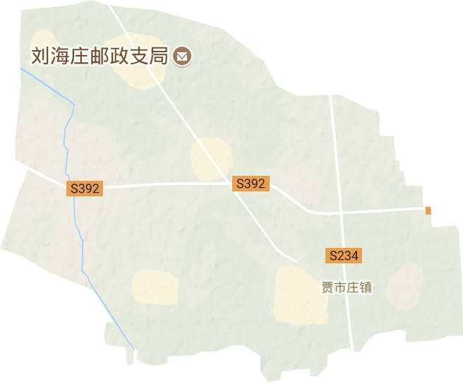 贾市庄镇地形地图