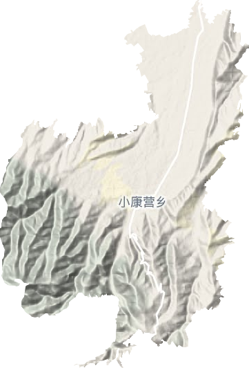 小康营乡地形地图