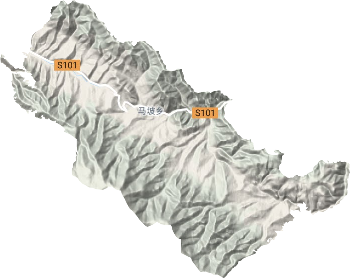 马坡乡地形地图