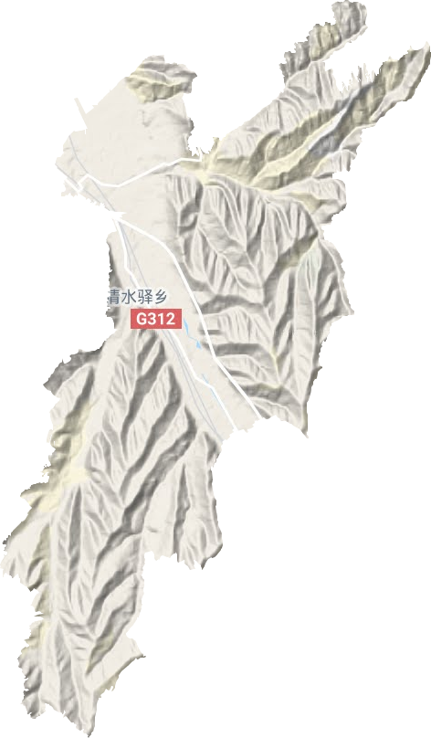 清水驿乡地形地图