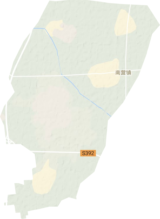 南营镇地形地图