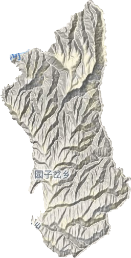 园子岔乡地形地图
