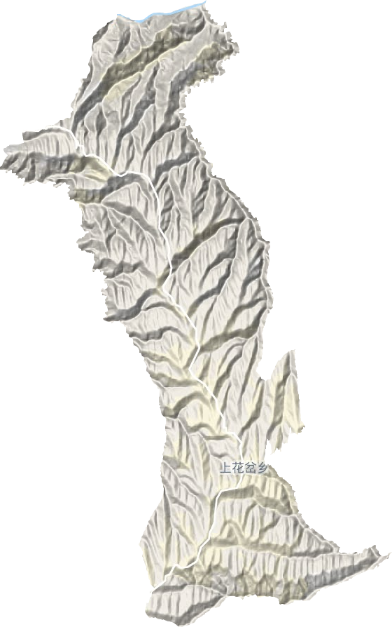 上花岔乡地形地图