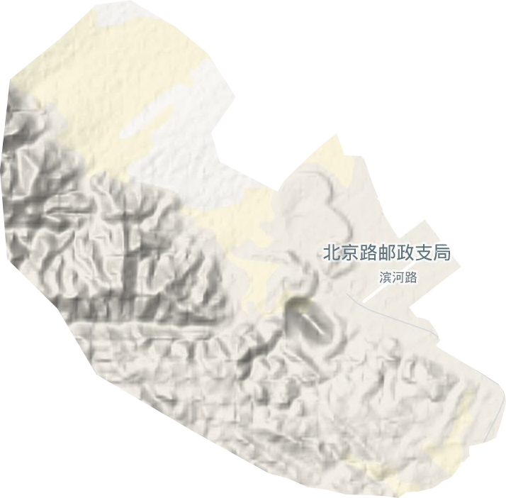 滨河路街道地形地图