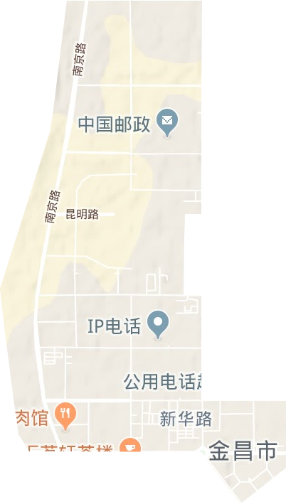 新华路街道地形地图