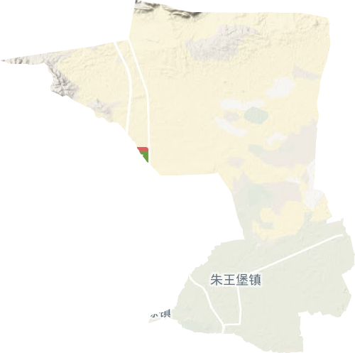 朱王堡镇地形地图