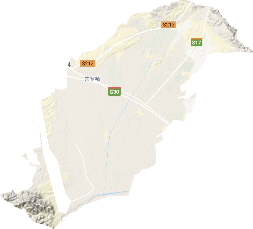 东寨镇地形地图