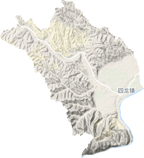 四龙镇地形地图