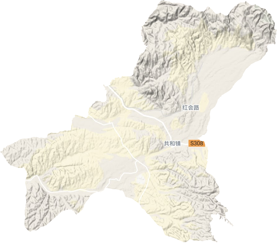 共和镇地形地图