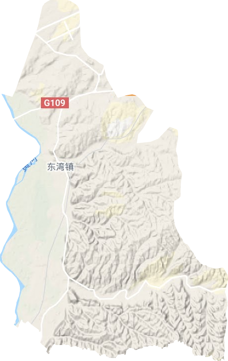 东湾镇地形地图
