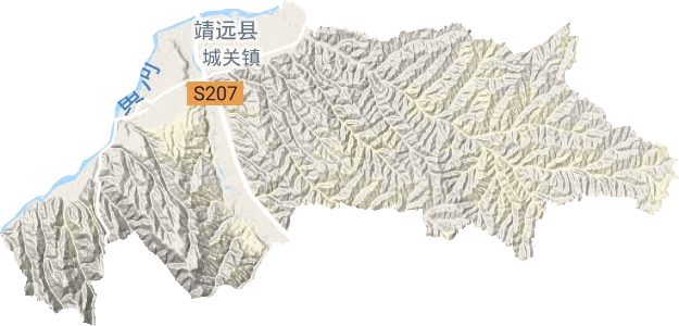 乌兰镇地形地图