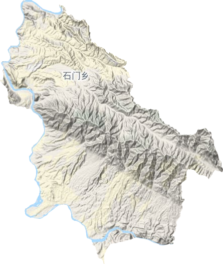 石门乡地形地图