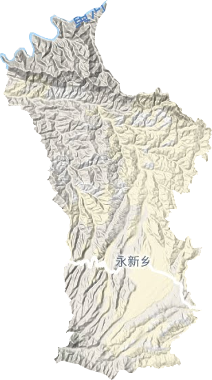 永新乡地形地图