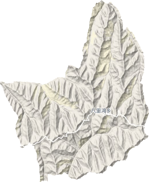 八里湾乡地形地图