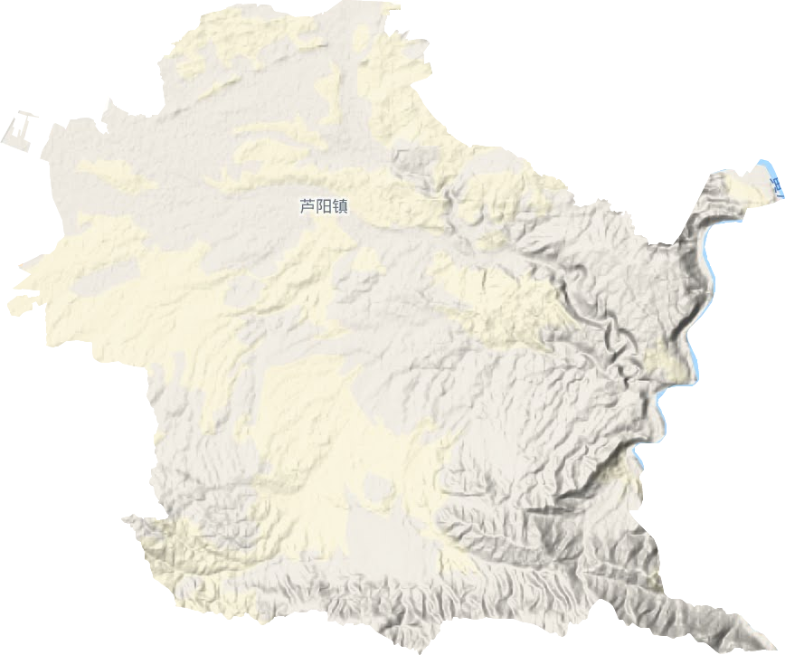 芦阳镇地形地图