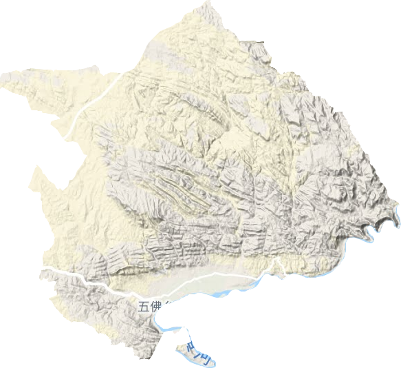 五佛乡地形地图