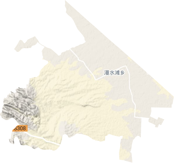 漫水滩乡地形地图