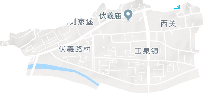 西关街道地形地图