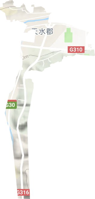 天水郡街道地形地图