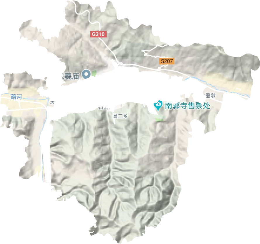 玉泉镇地形地图