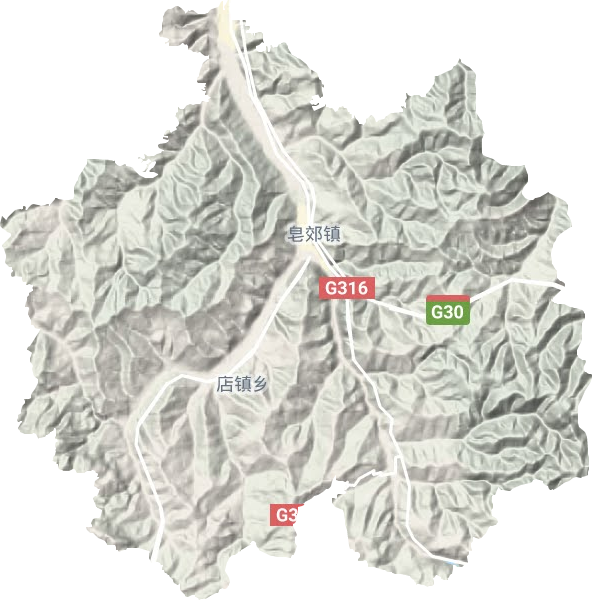 皂郊镇地形地图