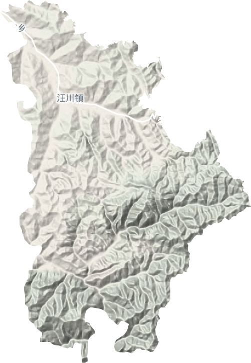 汪川镇地形地图