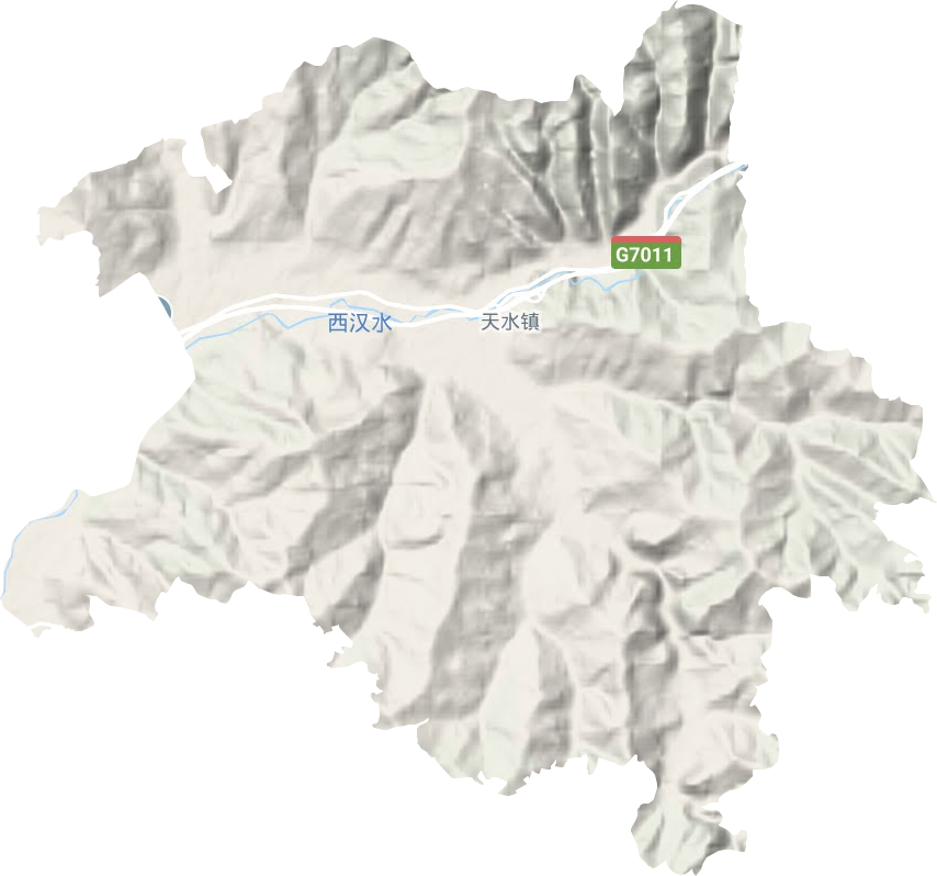 天水镇地形地图