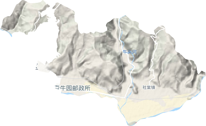 社棠镇地形地图