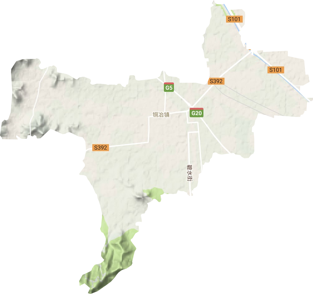 铜冶镇地形地图
