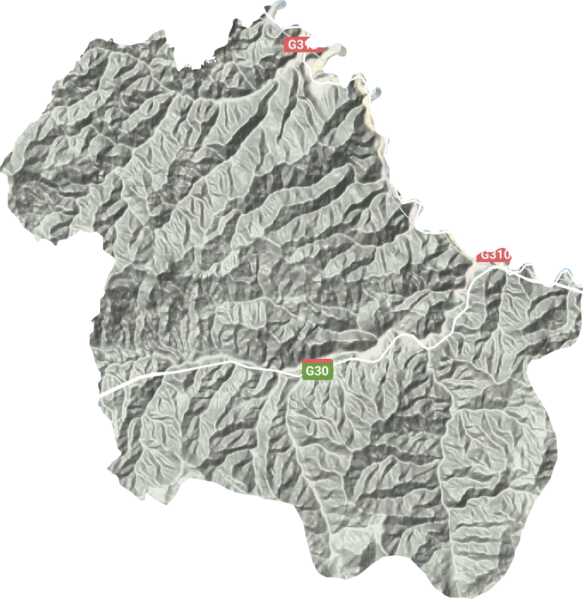 东岔镇地形地图