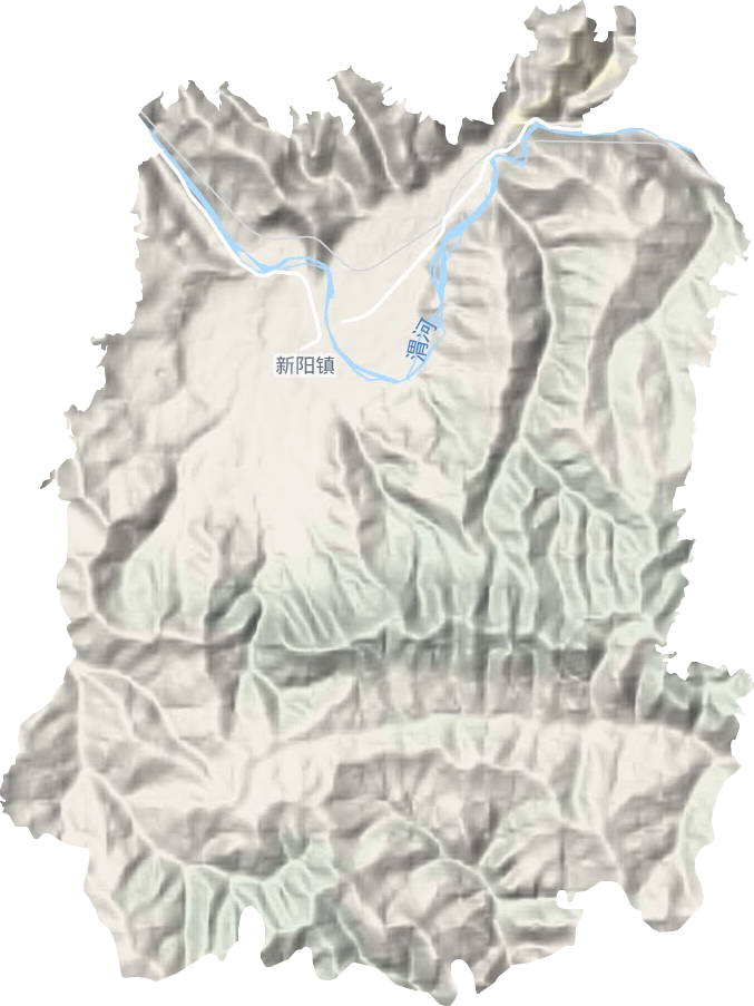 新阳镇地形地图