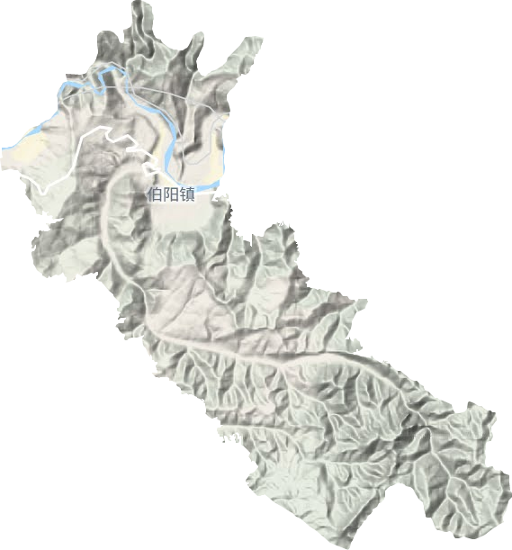 伯阳镇地形地图