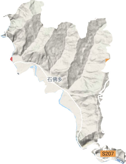 石佛镇地形地图