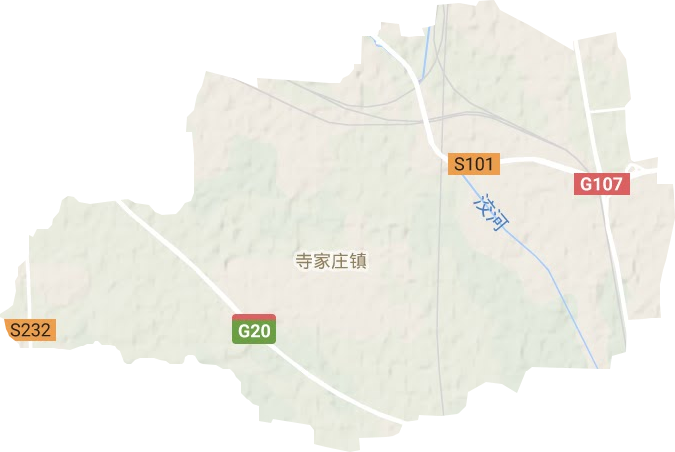 寺家庄镇地形地图
