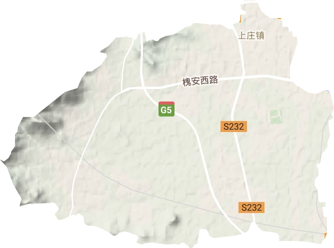 上庄镇地形地图