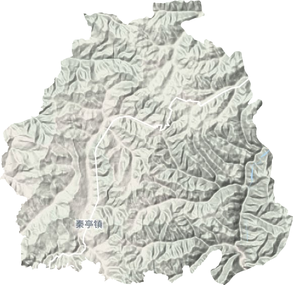 秦亭镇地形地图