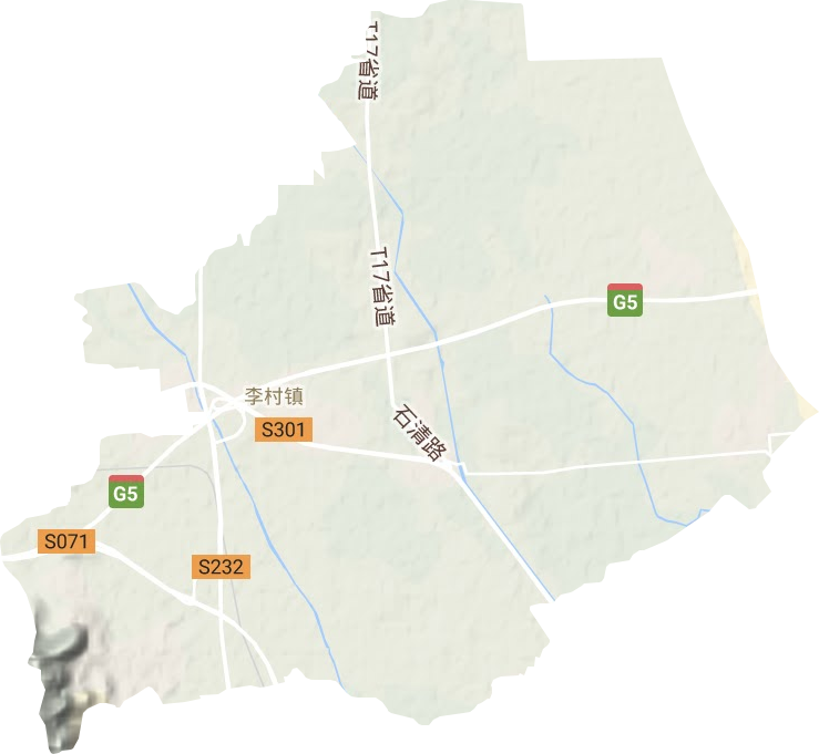 李村镇地形地图