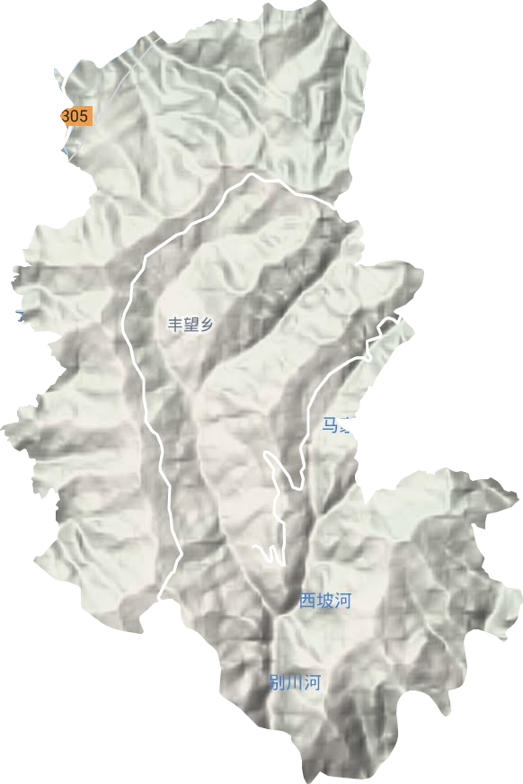 丰望乡地形地图